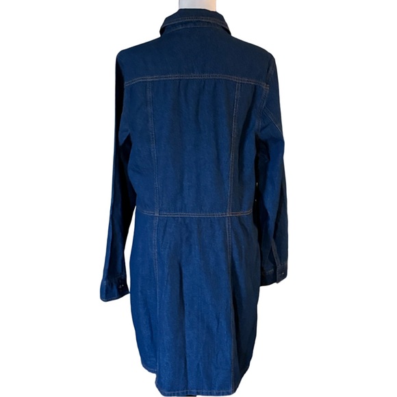 FRYE Western Style Dark Wash Long Sleeve Denim Shirtdress Size XL - Picture 5 of 5